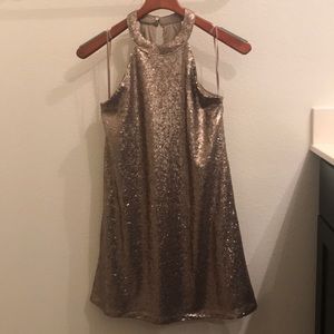 New Gorgeous Gold Sequin Dress